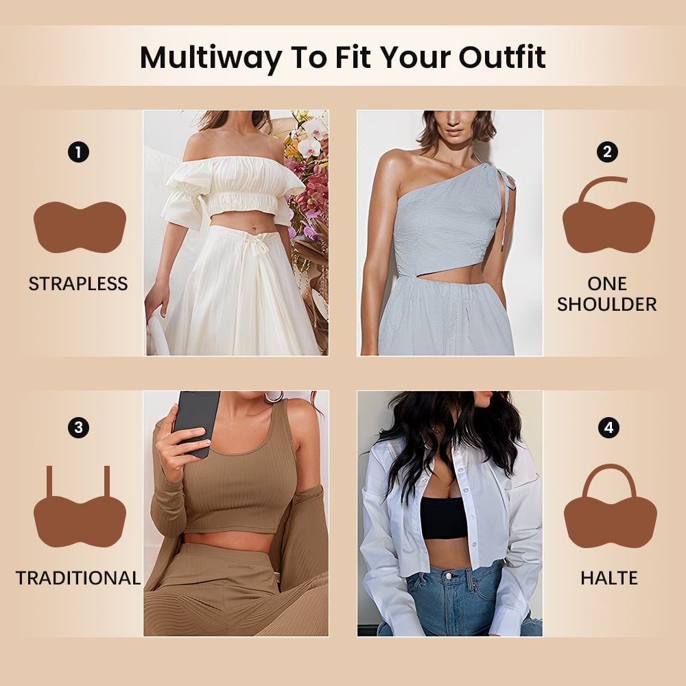 Buy 2 Get 1 Free – Non-Slip Multi-Way Strapless Bra