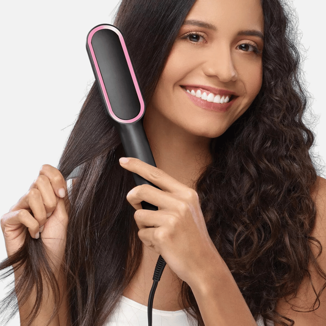 SparkStyler – 2-in-1 Heated Hair-Straightening & Styling Brush