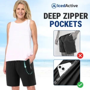 IcedActive – Unisex Ice Silk Quick Drying Stretch Shorts