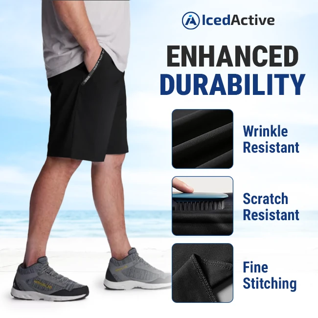 IcedActive – Unisex Ice Silk Quick Drying Stretch Shorts