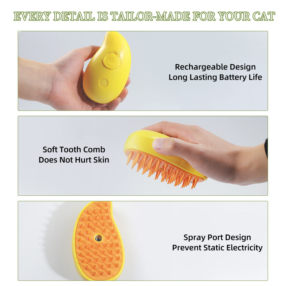 3 in 1 Dog Steam Brush