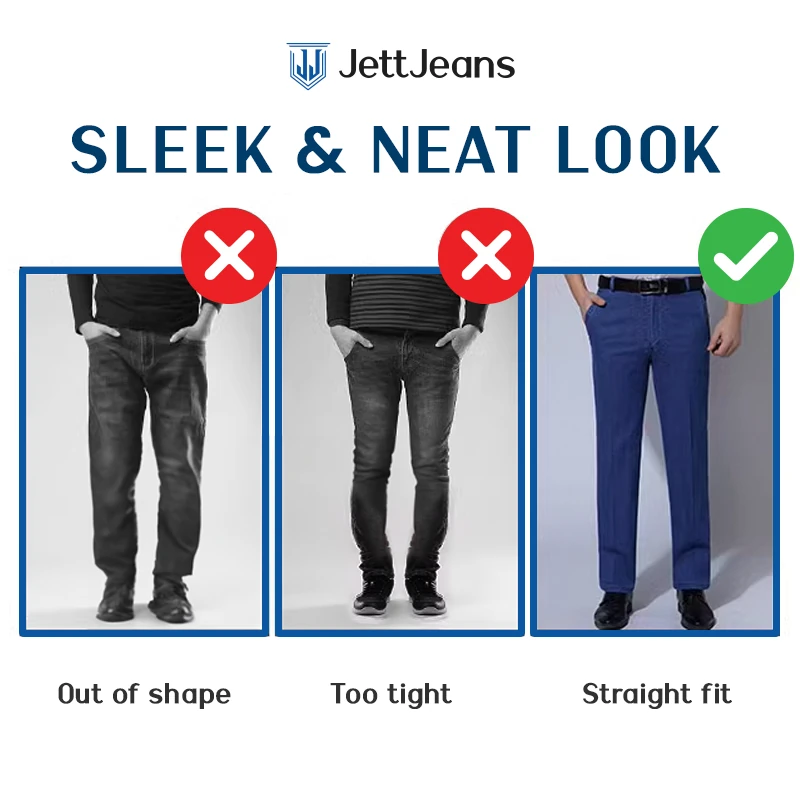 JettJeans3 – Men’s High Waist Straight Fit Stretch Jeans