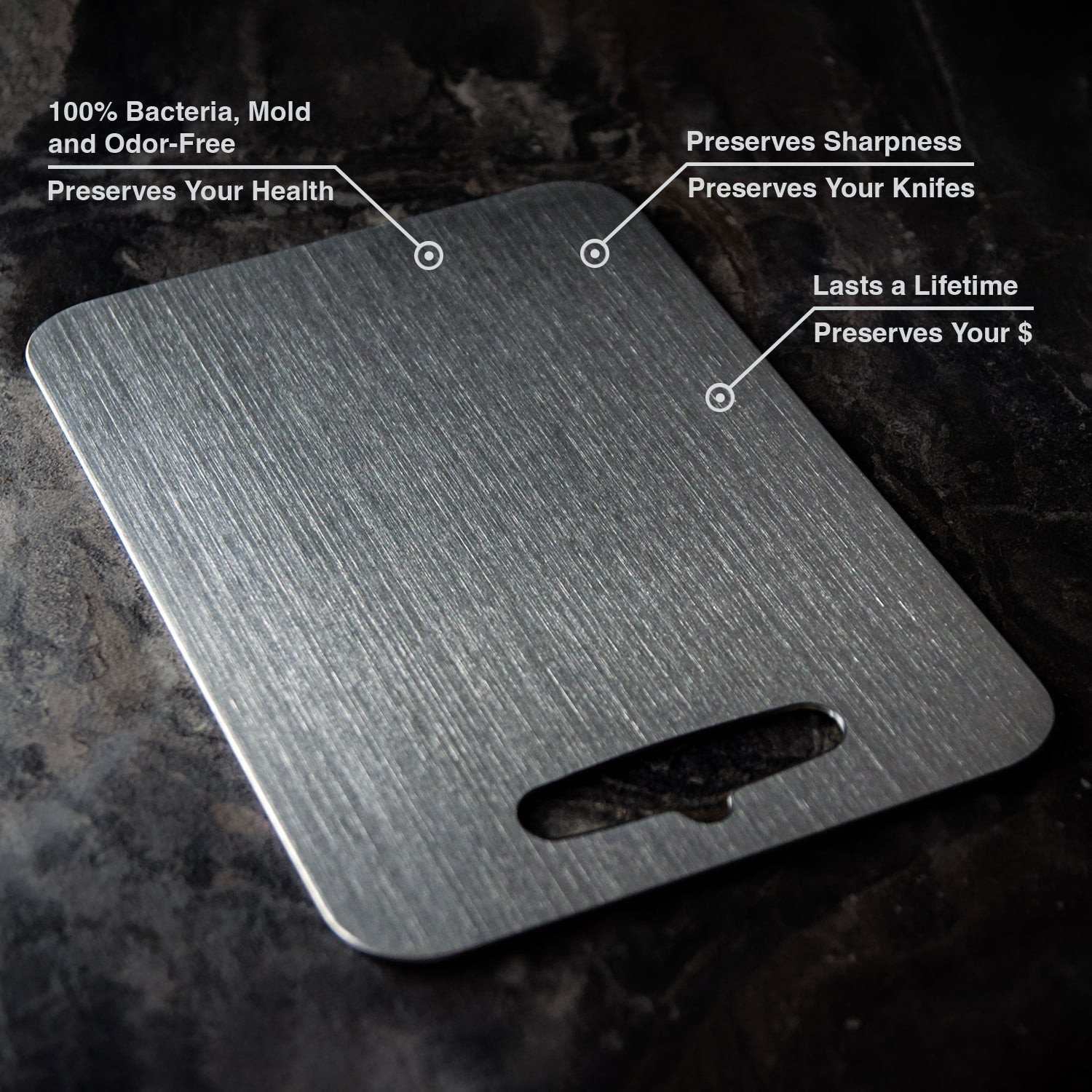 KiraCut – 100% Pure Titanium Cutting Board