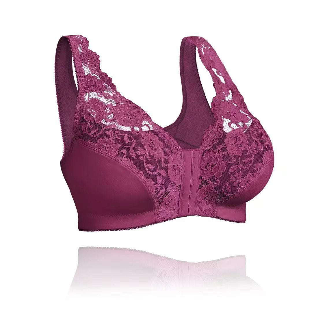 Outfany Front Hook Lace Bra