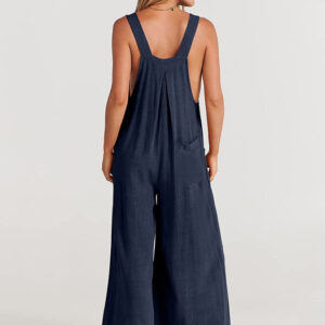 Plus Size Wide Leg Overalls Jumpsuit