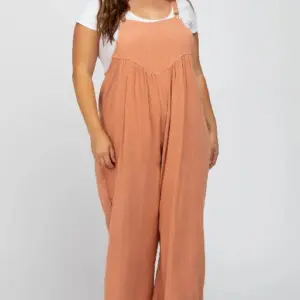 Plus Size Wide Leg Overalls Jumpsuit