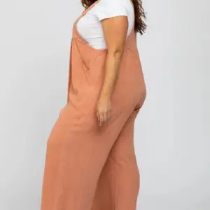 Plus Size Wide Leg Overalls Jumpsuit