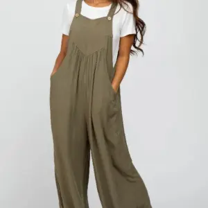 Plus Size Wide Leg Overalls Jumpsuit