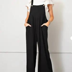 Plus Size Wide Leg Overalls Jumpsuit