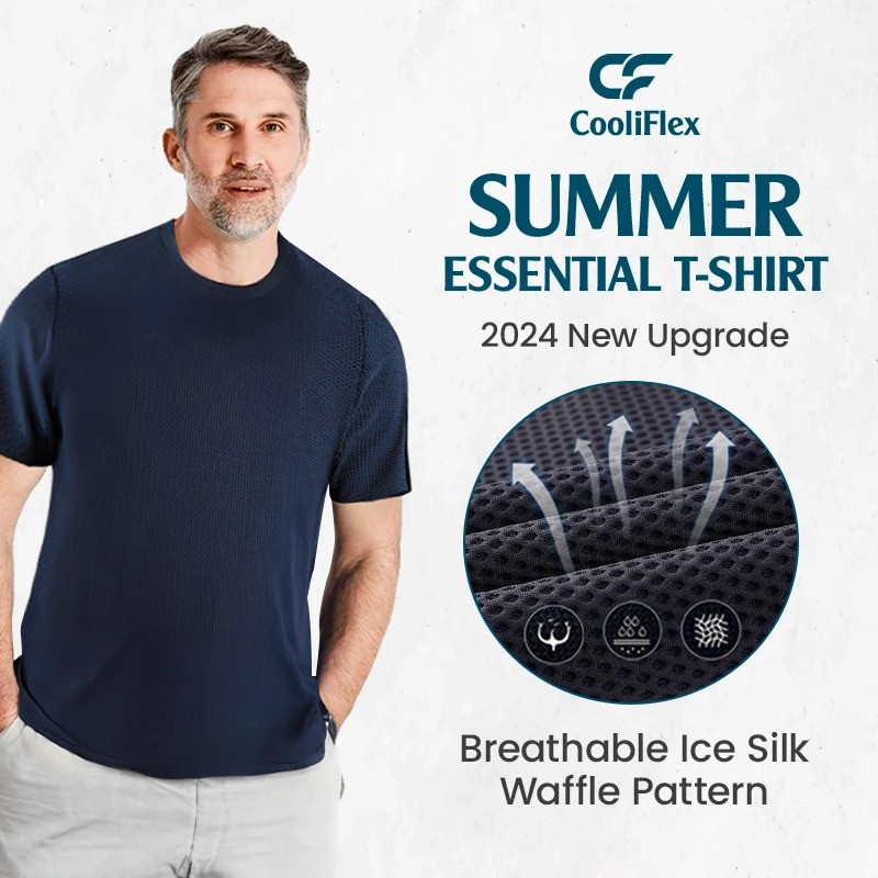 CooliFlex – Breathable Ice Silk Waffle Weave T-shirt