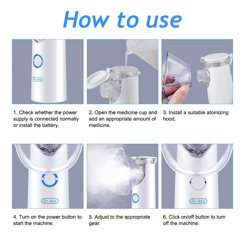 Dr.Isla Nebulizer Portable Machine For Adult Kids Handheld Asthma Inhaler Atomizer