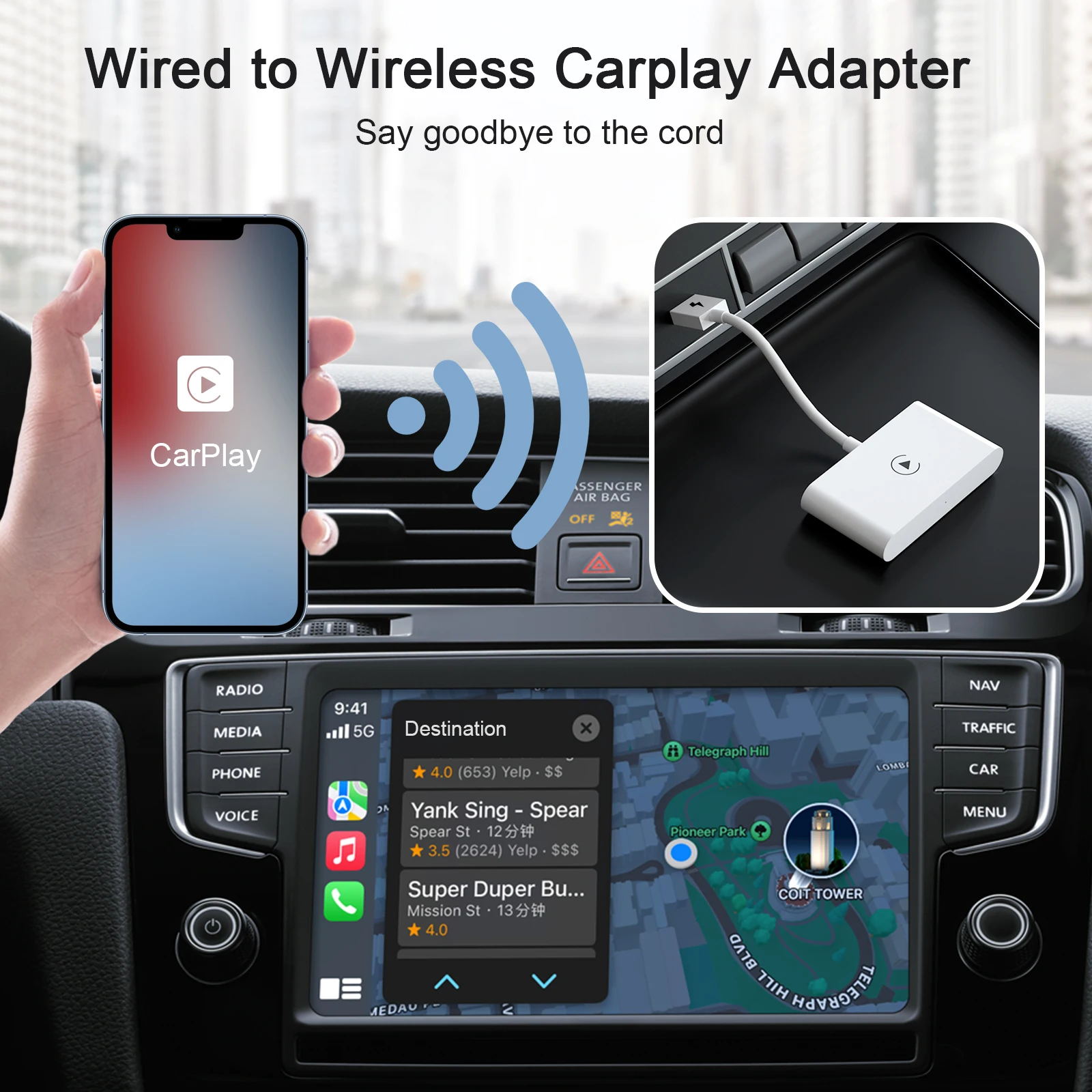 Ezy Tech Wireless Carplay Adapter