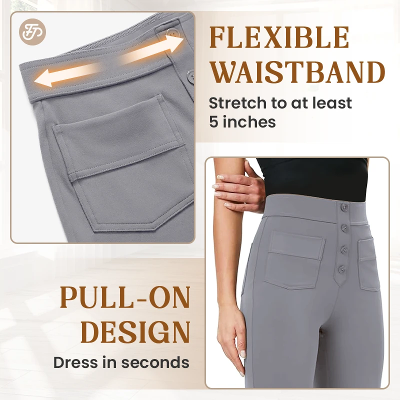 FlexiPants – Women’s Casual High Waist Stretch Pants