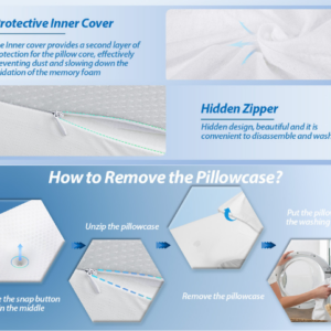 HOMCA Ergonomic Memory Foam Pillow