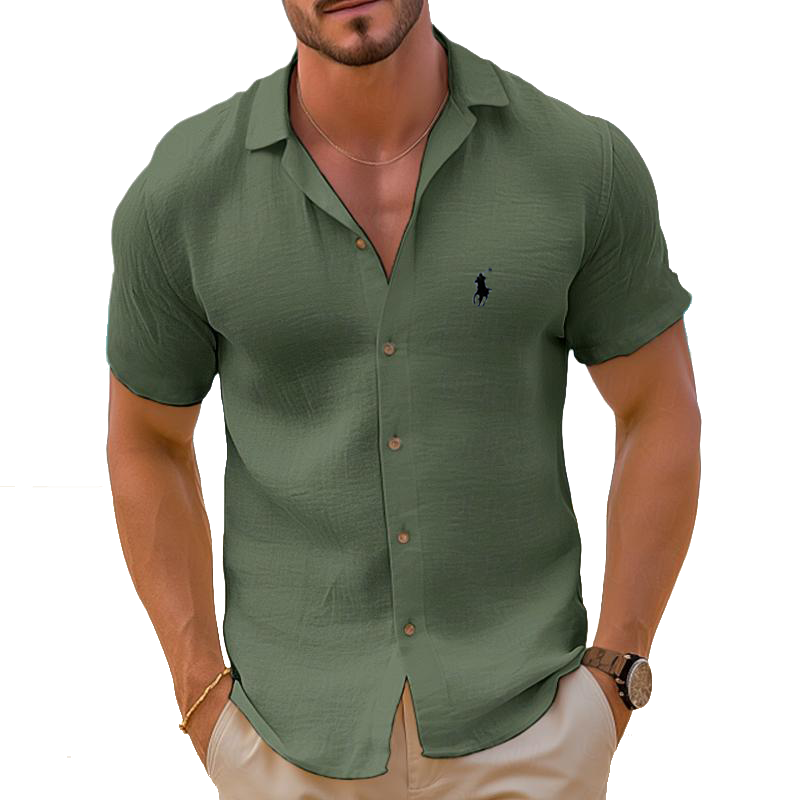 Men’s Cotton And Linen Comfortable Shirt