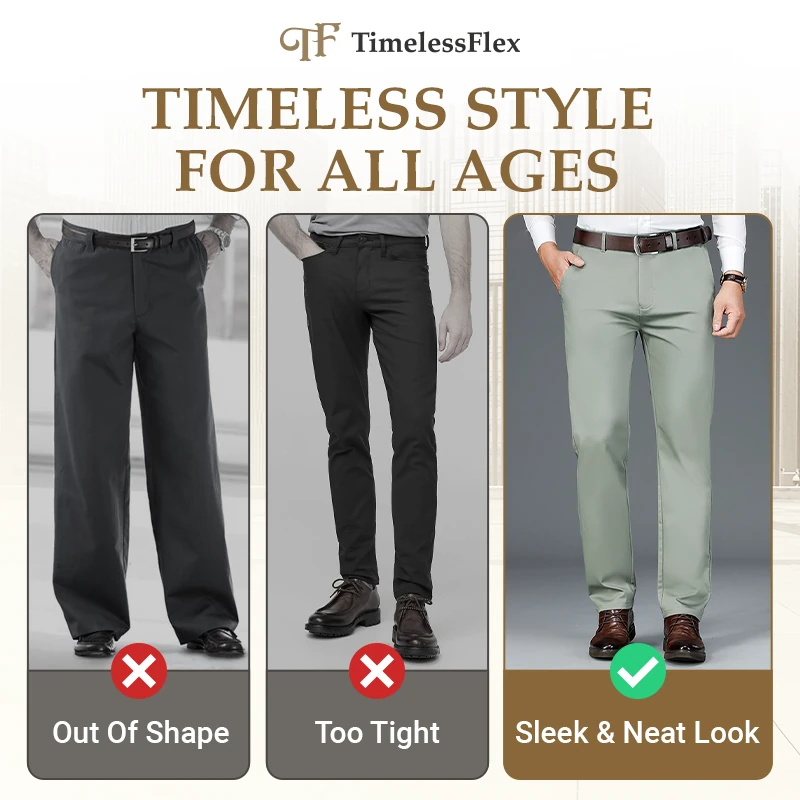 TimelessFlex – Men’s High Stretch Straight Fit Pants