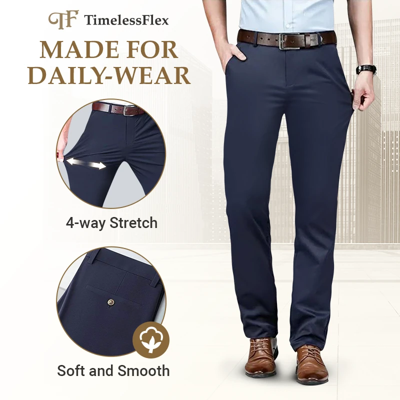 TimelessFlex – Men’s High Stretch Straight Fit Pants