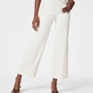 Tummy Control Cropped Wide-Leg Jeans