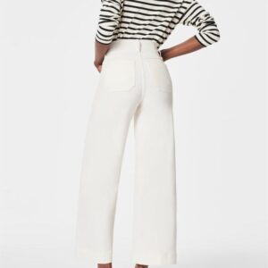 Tummy Control Cropped Wide-Leg Jeans