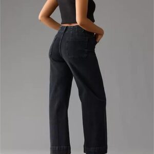 Tummy Control Cropped Wide-Leg Jeans