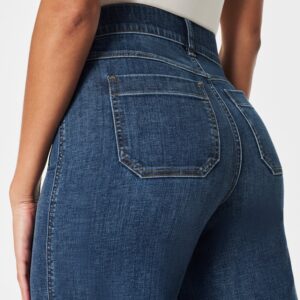 Tummy Control Cropped Wide-Leg Jeans