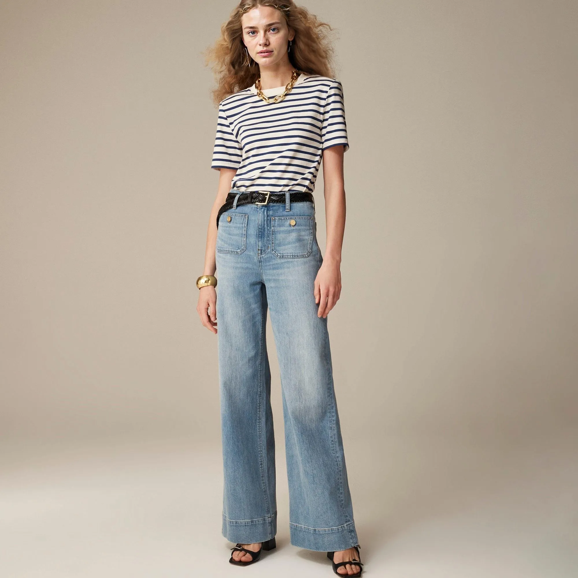 Tummy Control Sailor Wide Leg Trouser – 2024 Best Selling Jeans