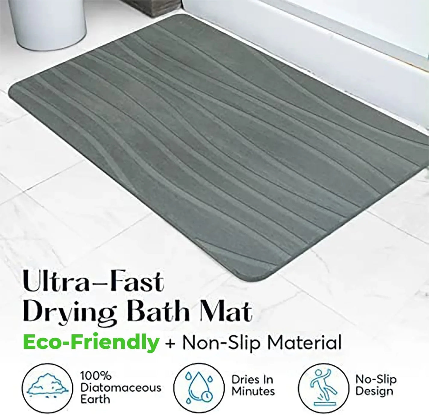 Avura Stone Bath Mat | Anti Slip | Anti Bacterial